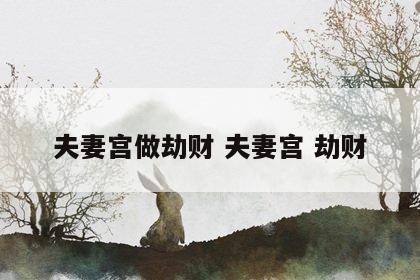 夫妻宫做劫财 夫妻宫 劫财