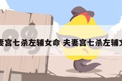 夫妻宫七杀左辅女命 夫妻宫七杀左辅文昌