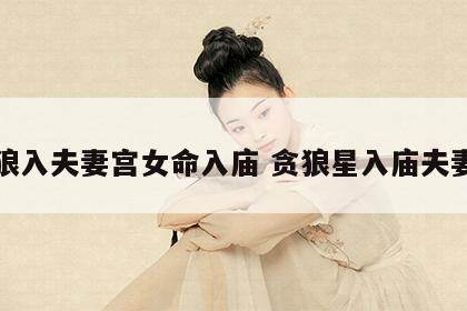 贪狼入夫妻宫女命入庙 贪狼星入庙夫妻宫