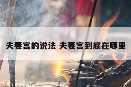 夫妻宫的说法 夫妻宫到底在哪里