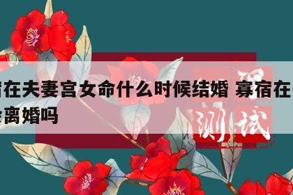 寡宿在夫妻宫女命什么时候结婚 寡宿在夫妻宫会离婚吗
