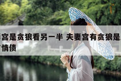 夫妻宫是贪狼看另一半 夫妻宫有贪狼是上辈子有情债