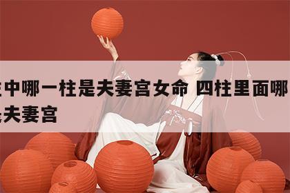 四柱中哪一柱是夫妻宫女命 四柱里面哪一柱算是夫妻宫