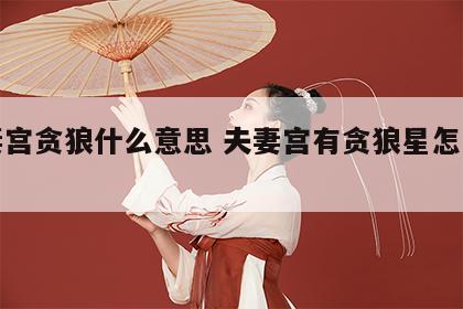 夫妻宫贪狼什么意思 夫妻宫有贪狼星怎么破解