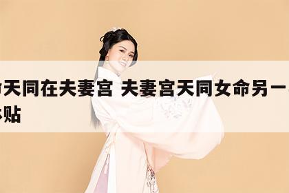 女命天同在夫妻宫 夫妻宫天同女命另一半温柔体贴
