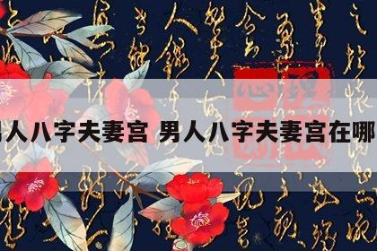 男人八字夫妻宫 男人八字夫妻宫在哪里