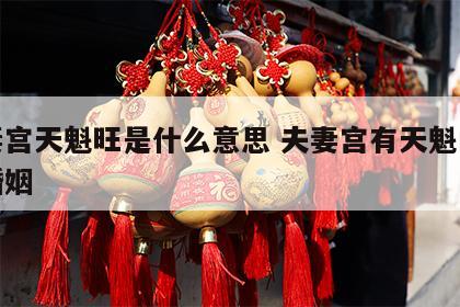 夫妻宫天魁旺是什么意思 夫妻宫有天魁的女性婚姻