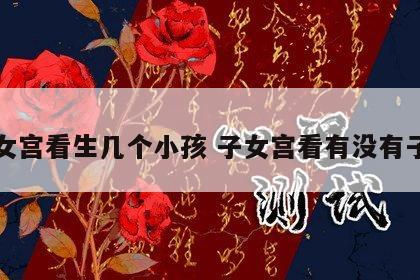 子女宫看生几个小孩 子女宫看有没有子女