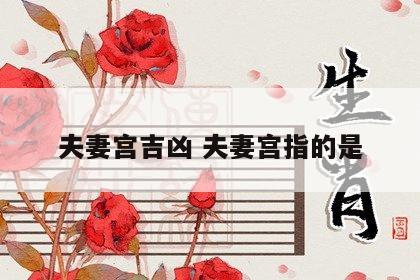 夫妻宫吉凶 夫妻宫指的是