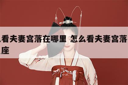 怎么看夫妻宫落在哪里 怎么看夫妻宫落在哪里星座