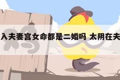 太阴入夫妻宫女命都是二婚吗 太阴在夫妻宫女命