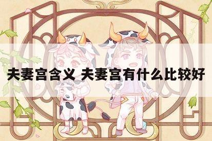 夫妻宫含义 夫妻宫有什么比较好