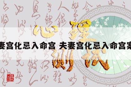 夫妻宫化忌入命宫 夫妻宫化忌入命宫案例